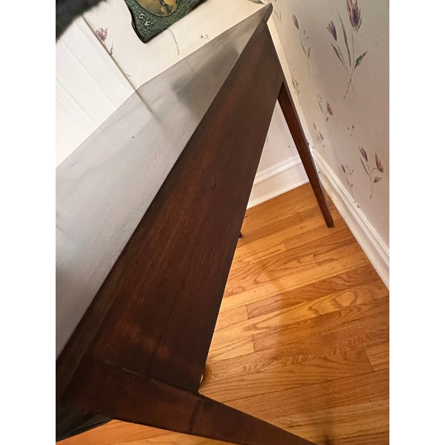 Brown 1770 Georgian Solid Mahogany Side Table With Prince of Wales Hardware For Sale - Image 8 of 12