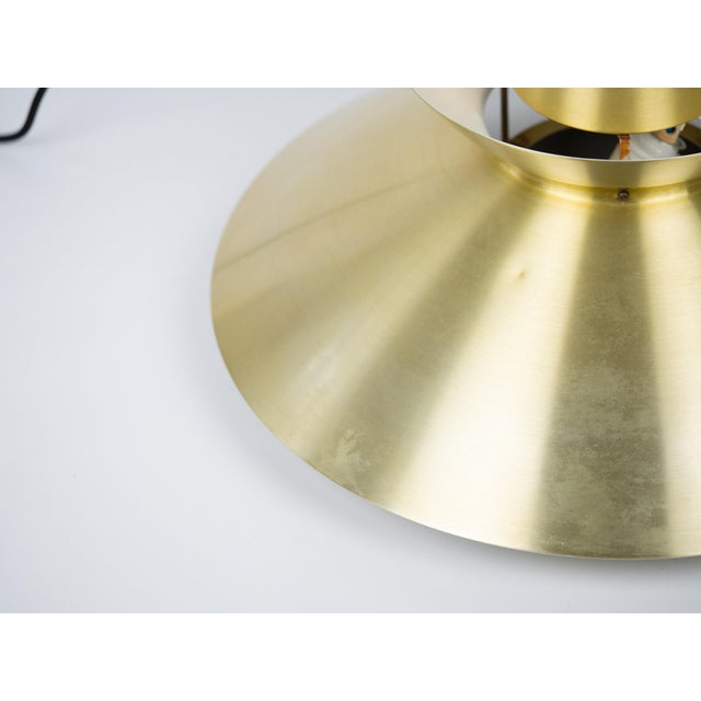 Metal Vintage Danish Navy Pendant Lamp by Jorn Utzon for Nordisk Solar, 1947, 1940s For Sale - Image 7 of 16