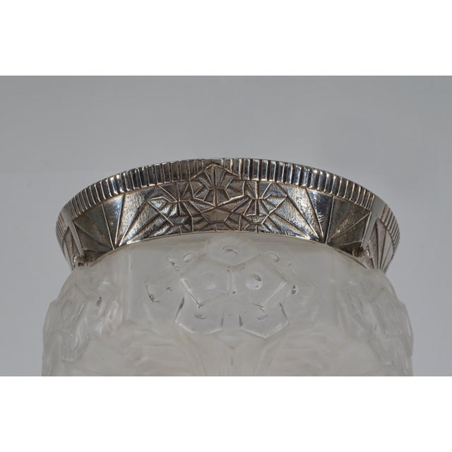 Metal 1930s French Art Deco Flush Mount by Muller Freres For Sale - Image 7 of 11