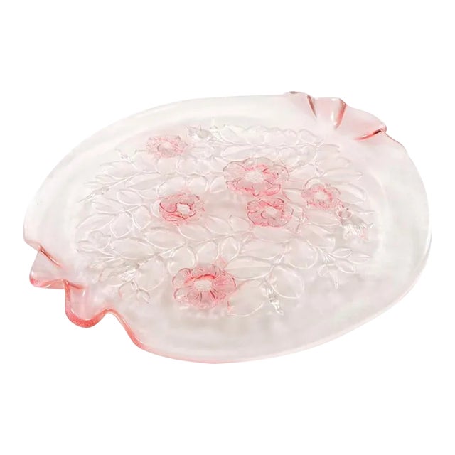 Rosella Glass Cake Plate by Mikasa For Sale