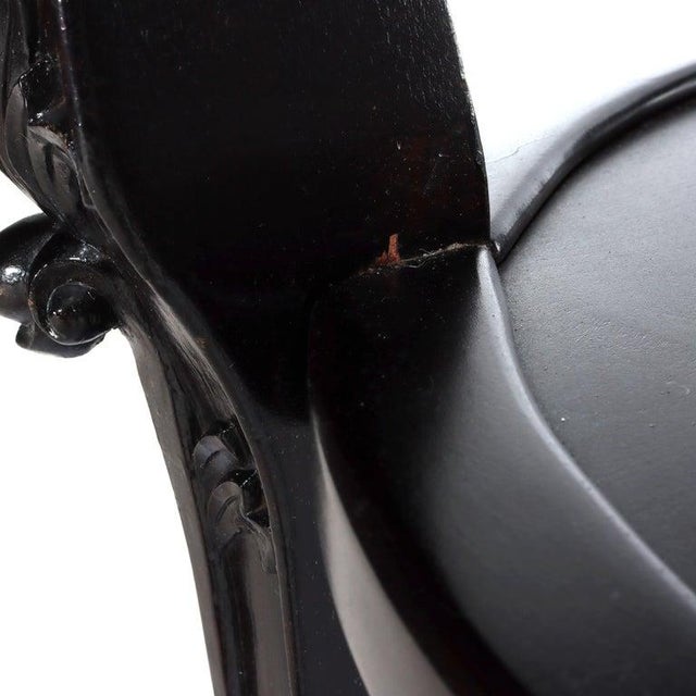 Chinese Floral Carved Rosewood Rouge Marble Top Stand C1910 For Sale - Image 9 of 11