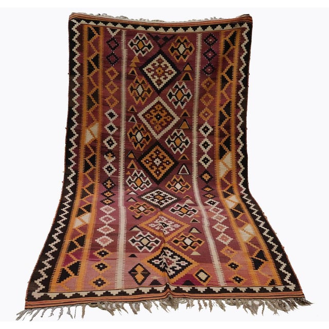 1920s Antique Caucasian Kilim Rug, 1920s For Sale - Image 5 of 18