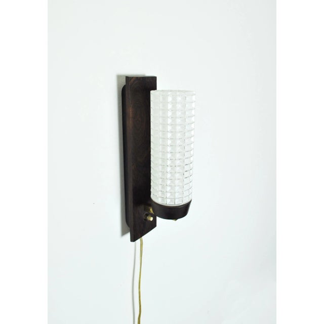 Brown Danish Modern Wall Sconce in Rosewood and Glass from Lyfa, Set of 2 For Sale - Image 8 of 11