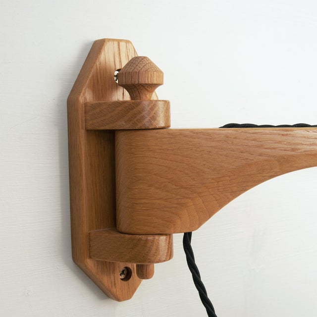 Wood Wall Lamp by Carl Malmsten, 1960s For Sale - Image 7 of 8