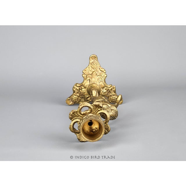 Vintage Italian Brass Cherub Candlestick Holder For Sale - Image 4 of 6