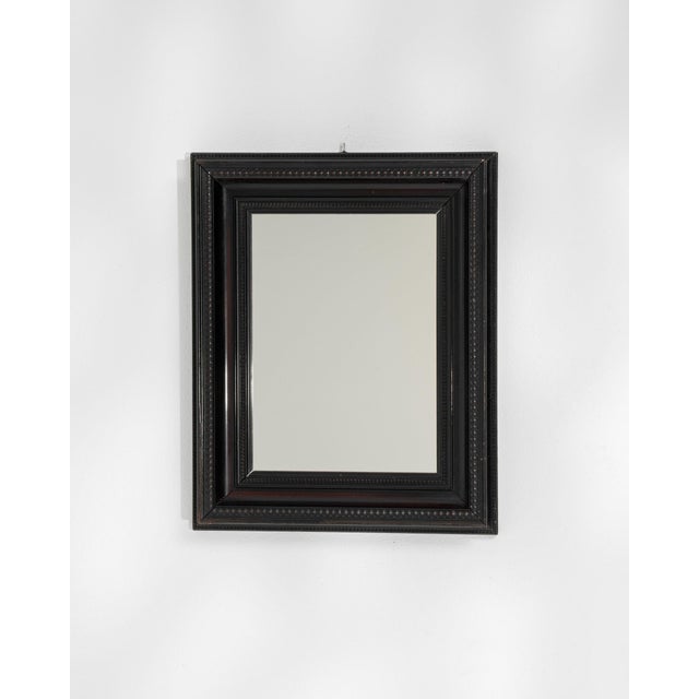 Mid 20th Century Mid 20th Century France Neoclassical Black Wood Mirror For Sale - Image 5 of 8