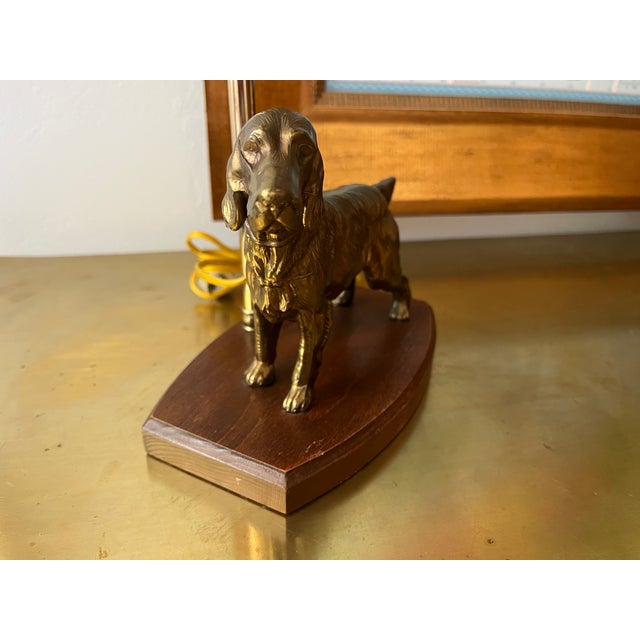 Gold 1960s Retriever Dog Desk Lamp For Sale - Image 8 of 18