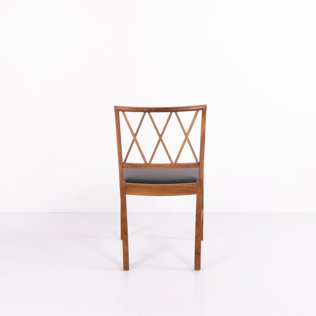 Dining Chairs in Rosewood attributed to Ole Wanscher for A.J. Iversen, 1940s, Set of 4 For Sale - Image 6 of 13