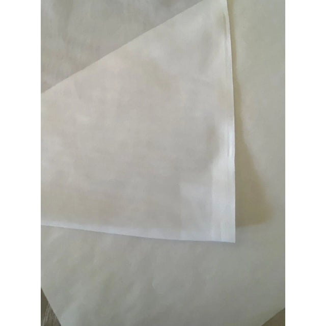 1960s 1960s Vintage France Voiles Embroidered Sheer Panel Curtain White For Sale - Image 5 of 7