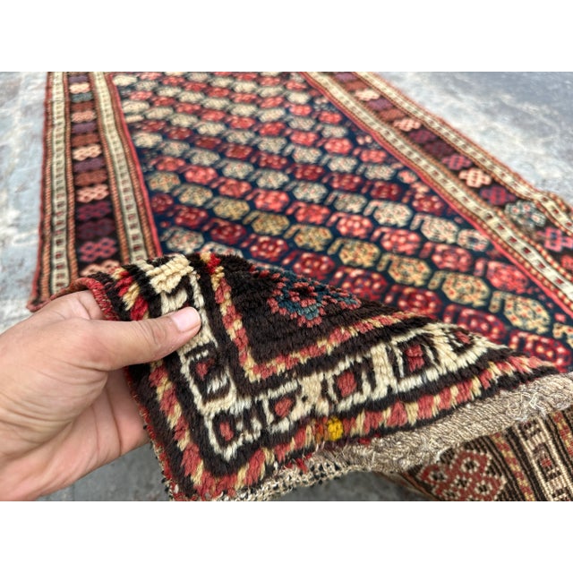 Textile Antique Hand Knotted Shirvan Tribal Rug For Sale - Image 7 of 8