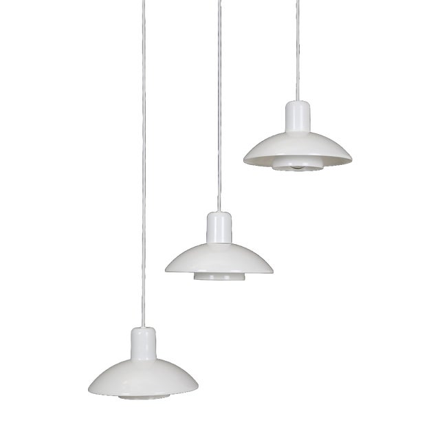 Modern Danish Pendant Lamps by E.S. Horn, 1970s, Set of 3 For Sale