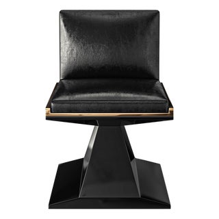 "Amendola" Chair With Stainless Steel and Bronze Details For Sale