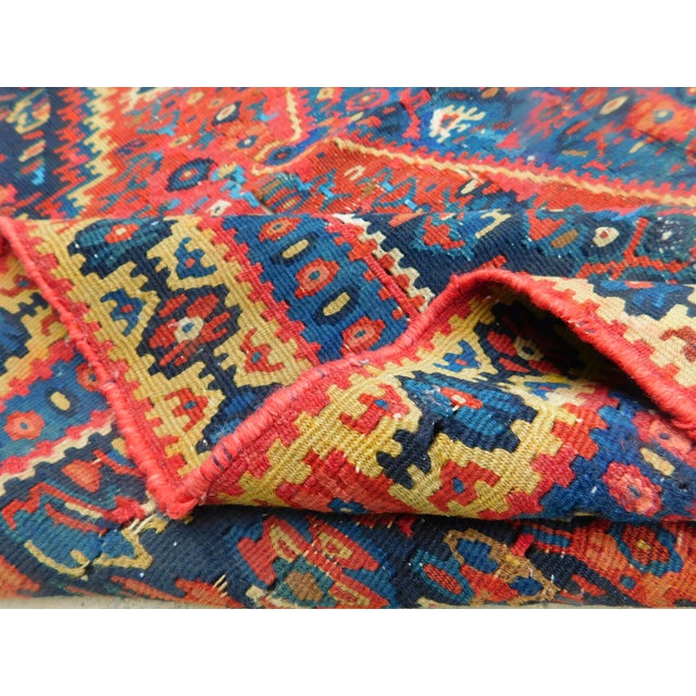 Antique Persian Bijar Flatwoven Kilim. 3'3"x 4'9" For Sale - Image 10 of 10