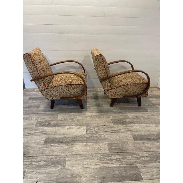 Mad-man relax chairs vintage art-deco chairs by halabala by up zavody model c ,1930-1940 original upholstery model ;c,...