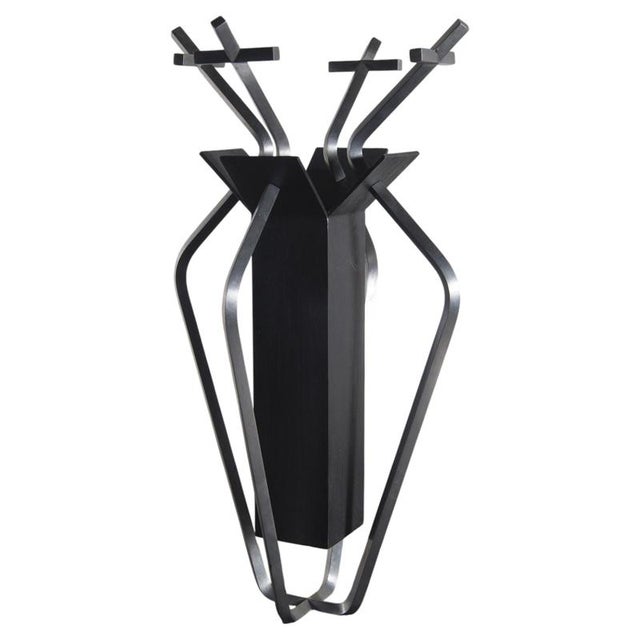 Brown Sacred Vase in Steel by Frederic Gaillard For Sale - Image 8 of 8