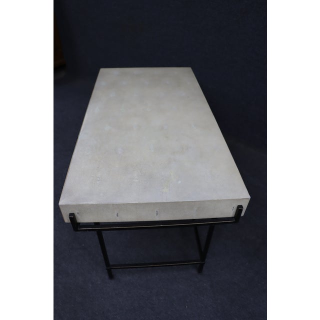 Ivory Lillian August for Hickory White Faux Shagreen Writing Desk For Sale - Image 8 of 17