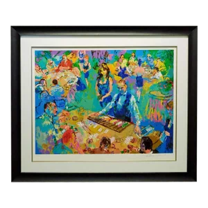 LeRoy Neiman High Stakes Blackjack-Vegas Hand Signed Serigraph New Custom Framed
