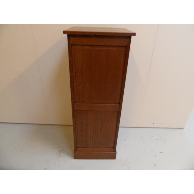 Antique Oak Filing Cabinet with Roller Shutter, 1890s For Sale - Image 13 of 13