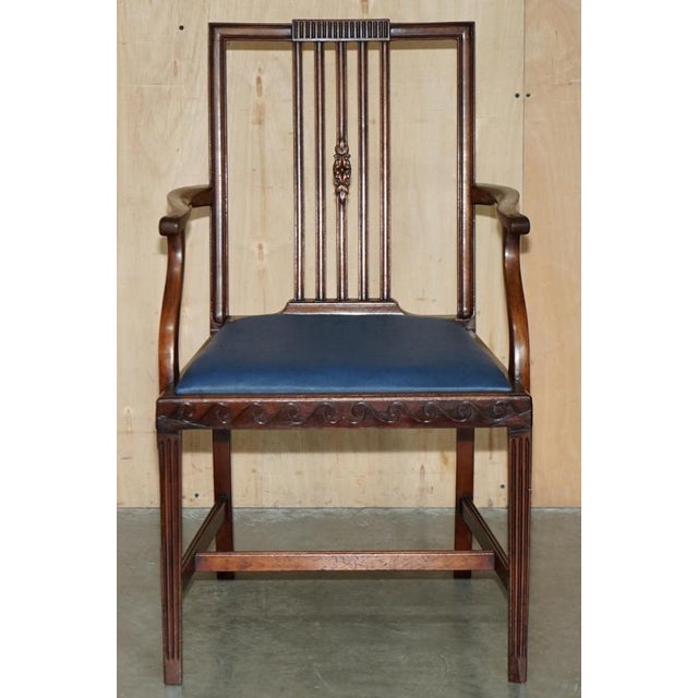 Wood Antique English Victorian Hardwood Dining Chairs by James Jas Shoolbred, Set of 6 For Sale - Image 7 of 18