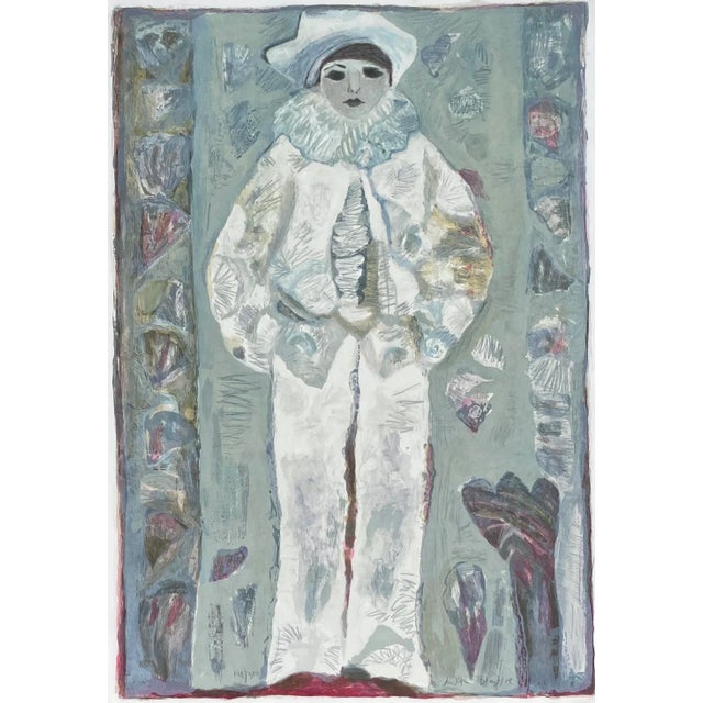 1970s Judith Bledsoe Harlequin Lithograph For Sale