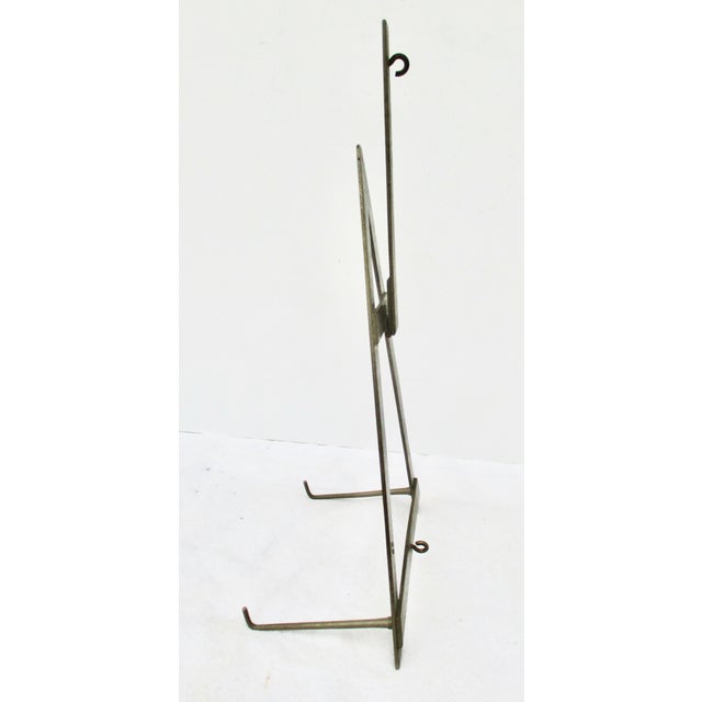 Steel Alloy Metal Table and Wall Easel for Sculptural Plaques Circa 80s. For Sale In New York - Image 6 of 7