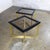 Late 20th Century Modern End or Side Tables 1 Rectangle & 1 Square W/Glass Inset Tops & Brass Plate Bases For Sale - Image 10 of 18