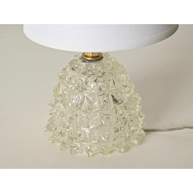 Murano Rostrato Glass and Brass Table Lamps by Barovier, Italy, 1940s, Set of 2 For Sale - Image 9 of 18