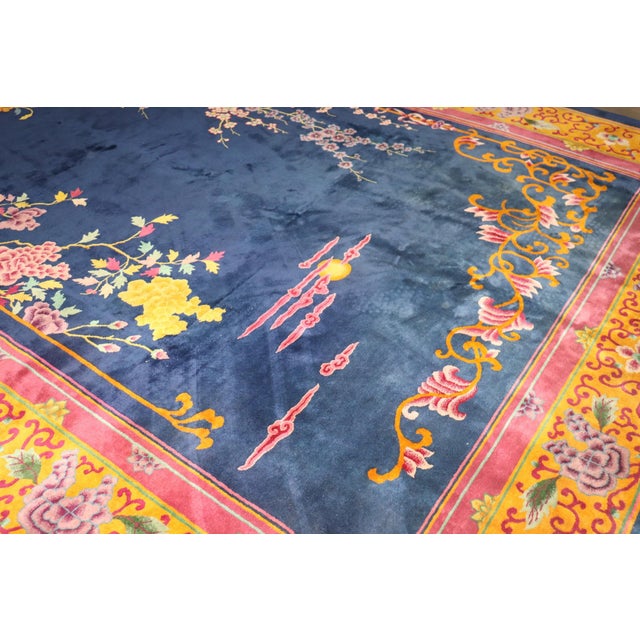Art Deco Chinese Carpetrug no. 10957 For Sale - Image 4 of 10