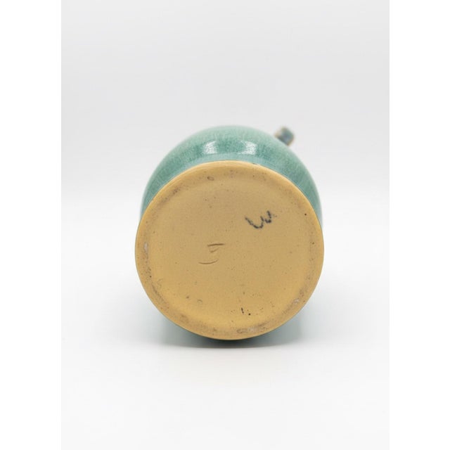 1932 Arts & Crafts Roseville Pottery Green "Baneda" Double-Handled Ceramic Vase - Shape 592-7 For Sale In Greensboro - Image 6 of 6