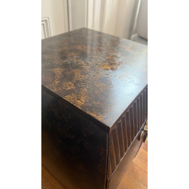 1960s Pair of John Widdicomb Barrel-Front Nightstands With Brass Strap Hardware For Sale - Image 9 of 15