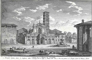 After Giuseppe Vasi, S. Maria in Cosmedin Church, Etching, Late 18th Century