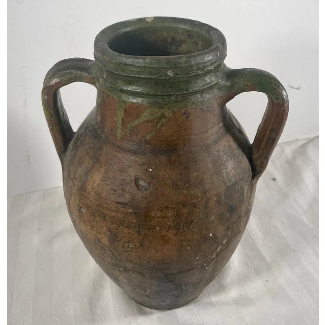 Antique Terracotta Amphora Olive Oil Pot. For Sale In West Palm - Image 6 of 13