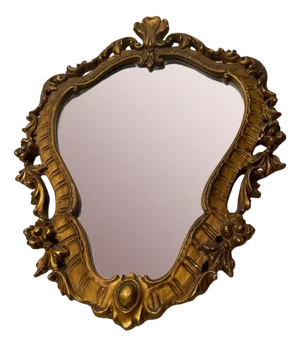 Vintage Carved Wooden Mirror, 1950s
