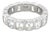 5.00 Carat Bezel Set Emerald Cut Eternity Band, Platinum, Size 6.5 For Sale