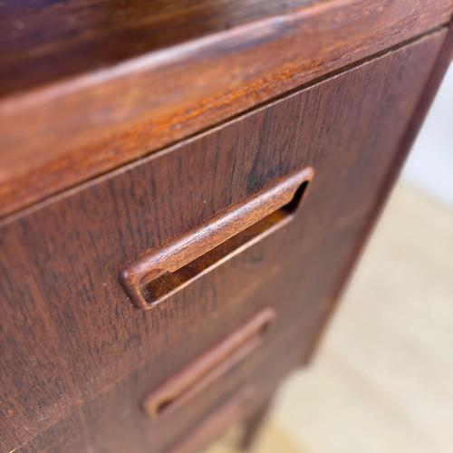 Vintage Danish Teak Bookcase with Pull-Out Desk, 1960s For Sale - Image 4 of 12