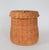 Farmhouse Vintage Lidded Woven Wicker Basket For Sale - Image 3 of 10