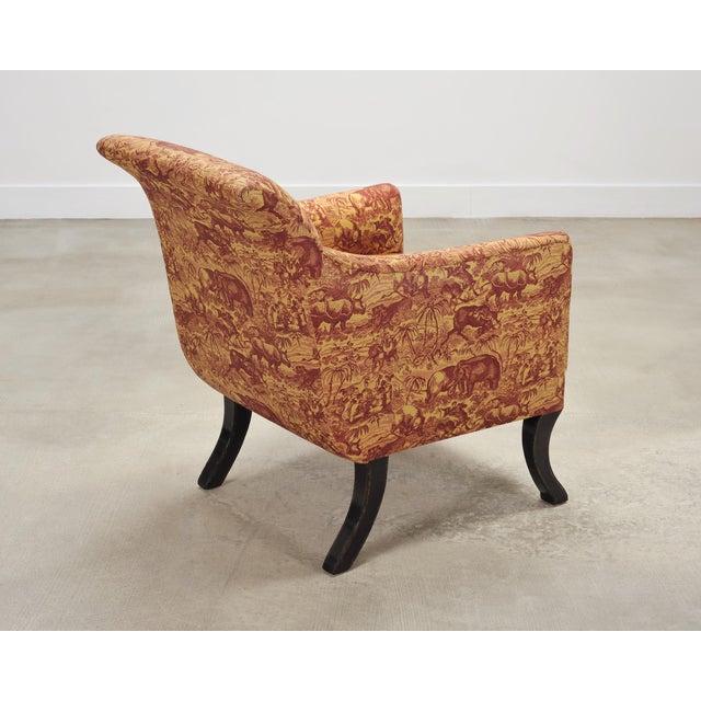 Rose Tarlow Regency Sabreleg Arm Chair With Safari Fabric For Sale - Image 11 of 18