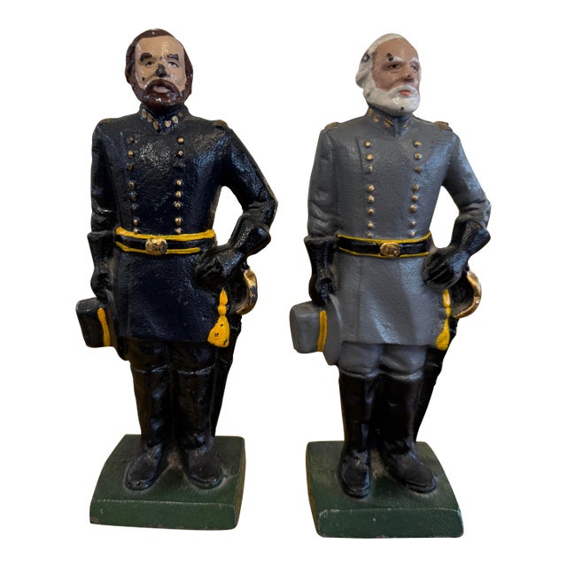 Ulysses S. Grant and Robert E. Lee Civil War General Bookends, Set For Sale