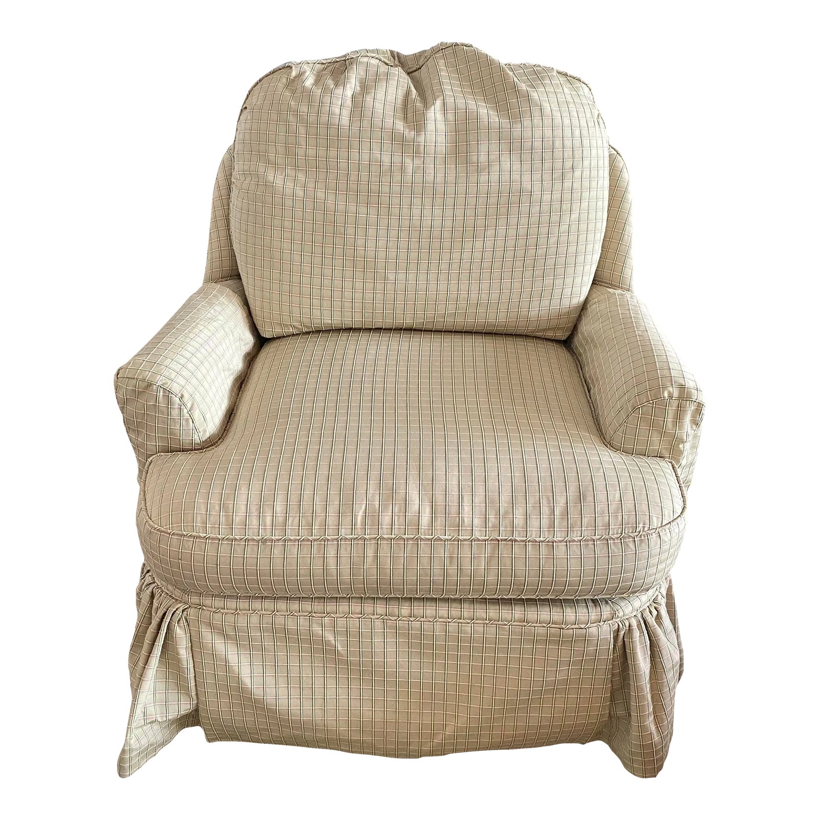 Custom Upholstered Calico Chair Chairish