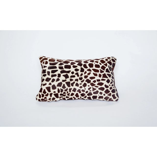 Transitional Giraffe Small Lumbar Pillow For Sale - Image 3 of 3
