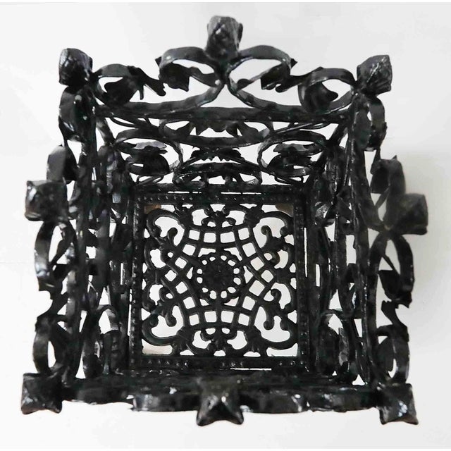 Traditional Antique Wrought Iron Plant Holder For Sale - Image 3 of 9