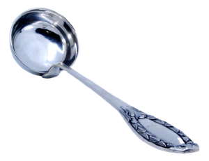 Silver Soup Ladle with Enclosing Monogram Cartouche Embossed Handle