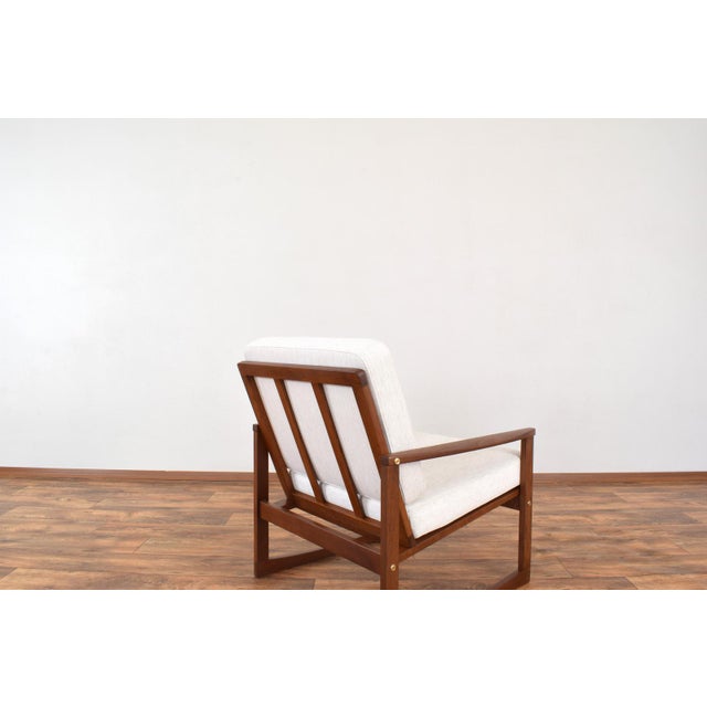 Beige Mid-Century Modern Danish Teak Lounge Chair, 1960s For Sale - Image 8 of 11
