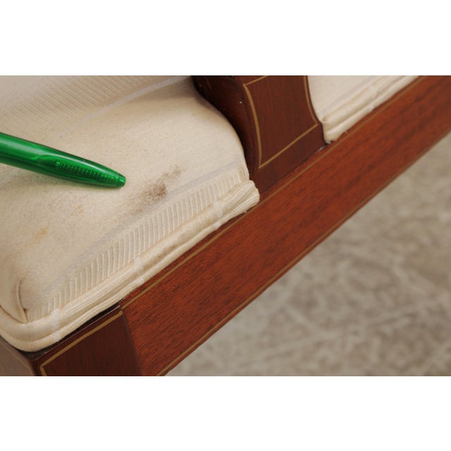 Kindel Mahogany Grand Rapids Sleigh Back Arm Chair For Sale - Image 15 of 17
