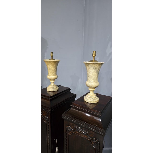 1910s Italian Marble Table Lamps, 1910, Set of 2 For Sale - Image 5 of 8