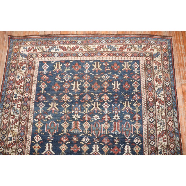 Rustic Caucasian Kuba Small Antique Prayer Rug - 3'9" x 4'10" For Sale - Image 3 of 18