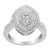 This gorgeous navette shaped elongated cocktail ring is crafted in 92.5% sterling silver. One carat total weight of...