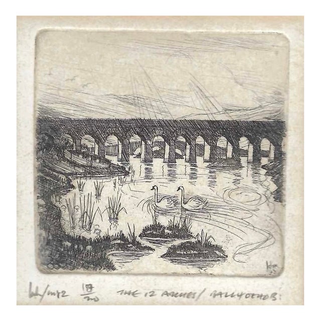 Brian Lalor Twelve Arches Ballydehob Irish Etching For Sale
