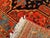 Persian Vintage Persian Malayer Tribal Area Rug, Hand-Knotted Wool, Geometric Pattern, 4x6, Terracotta & Blue For Sale - Image 3 of 16