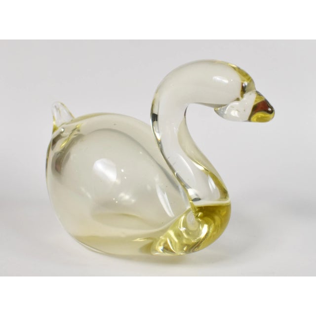 Mid-Century Modern Vintage Hand Blown Swan Bird Model Figurine For Sale - Image 3 of 7